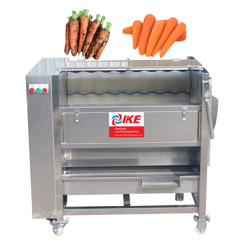 Factory Price Brush Roller Ginger Cassava Potato Carrot Automated Washing Peeling Machine